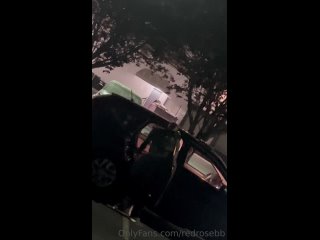 curvy sexwife gets fucked in the parking lot at night, husband films on camera